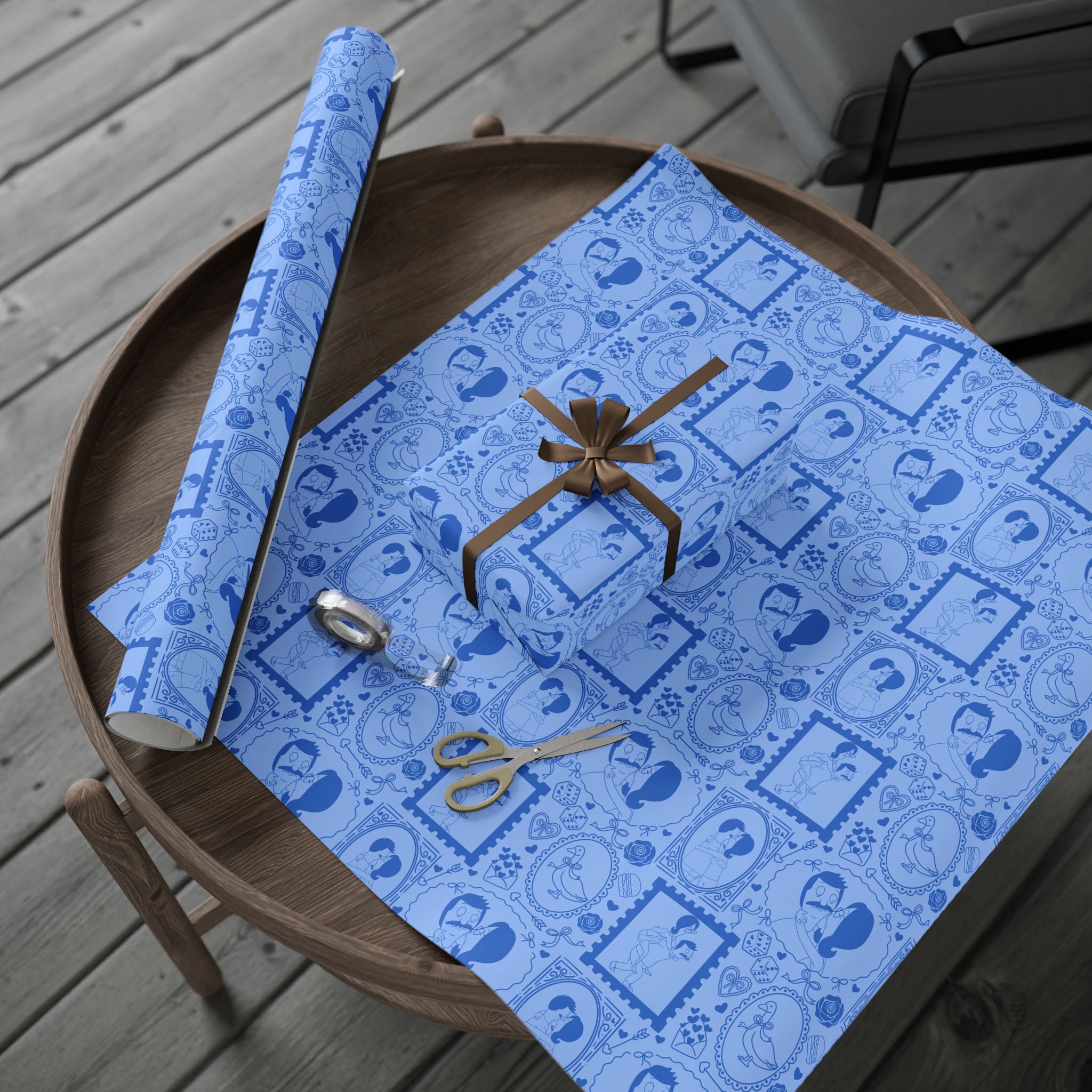 Belcher's Blue Valentine's Gift Wrap