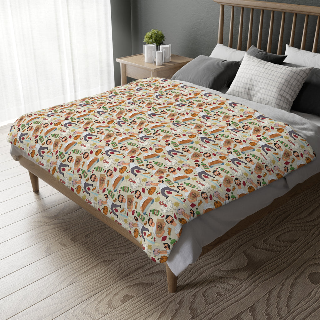 Original Thanksgiving Bob Velveteen Blanket (Double Side Print)