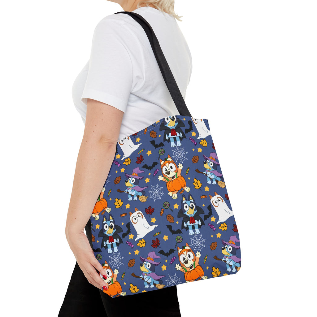 Blue Dog and Fam Trick or Treat Tote Bag