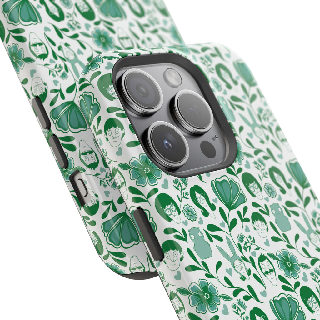 Belcher's Fine China iPhone Case V1 Green – Magnetic Impact-Resistant