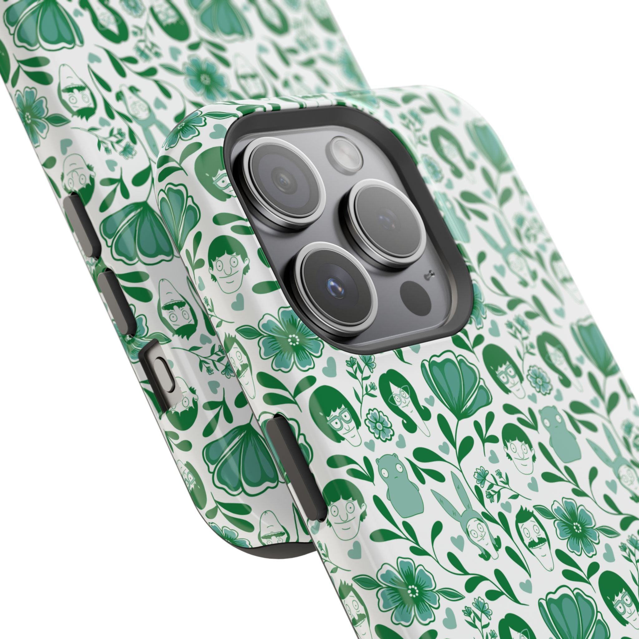 Belcher's Fine China iPhone Case V1 Green – Magnetic Impact-Resistant