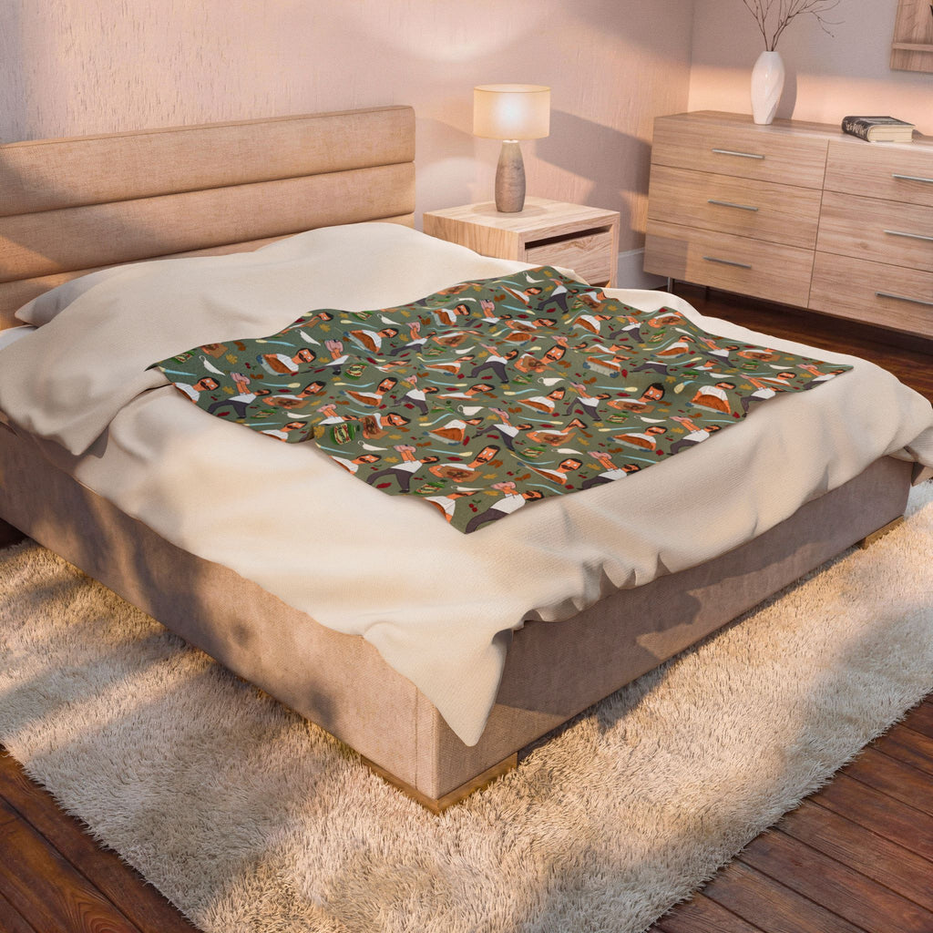 Thanksgiving with Bob Cozy Plush Blanket
