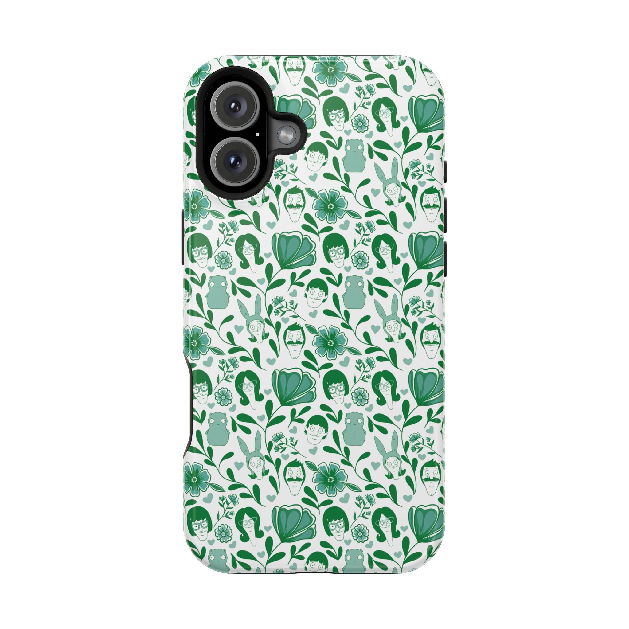 Belcher's Fine China iPhone Case V1 Green – Magnetic Impact-Resistant