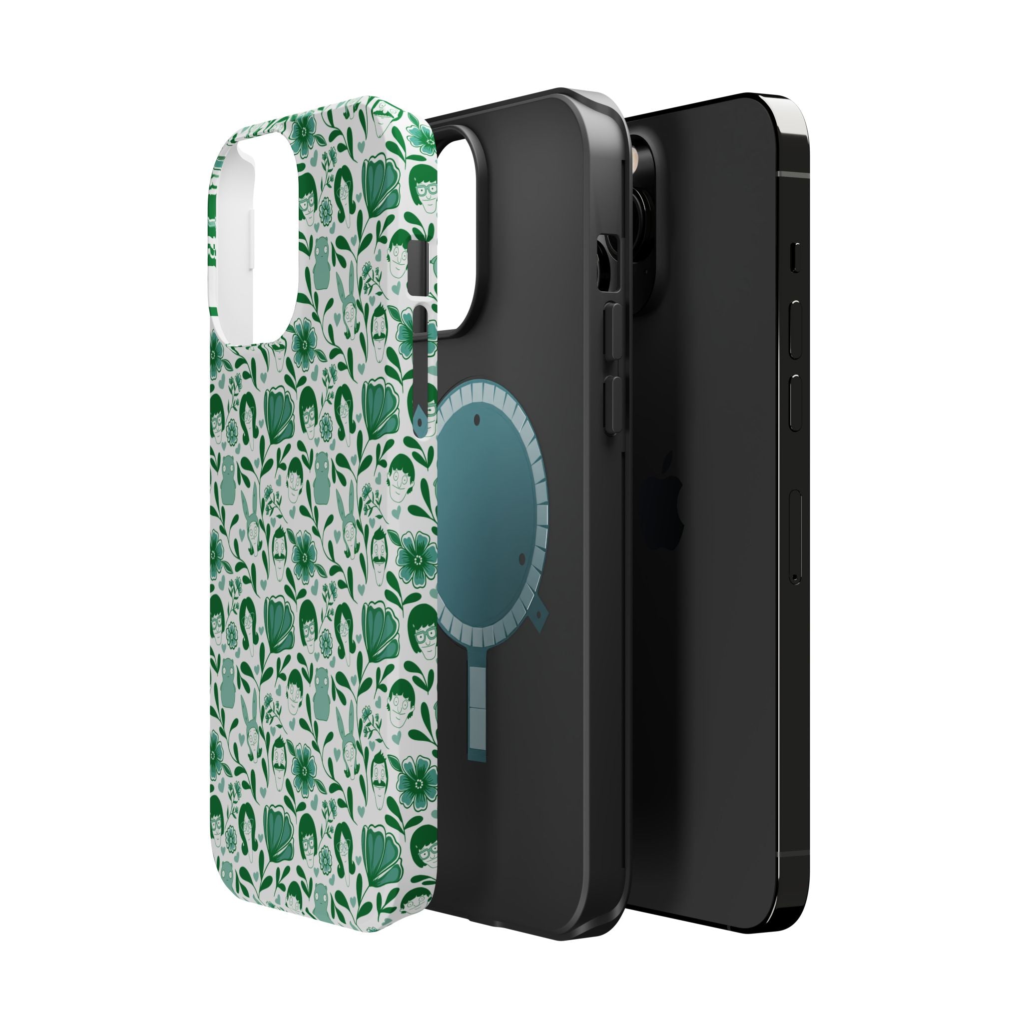 Belcher's Fine China iPhone Case V1 Green – Magnetic Impact-Resistant