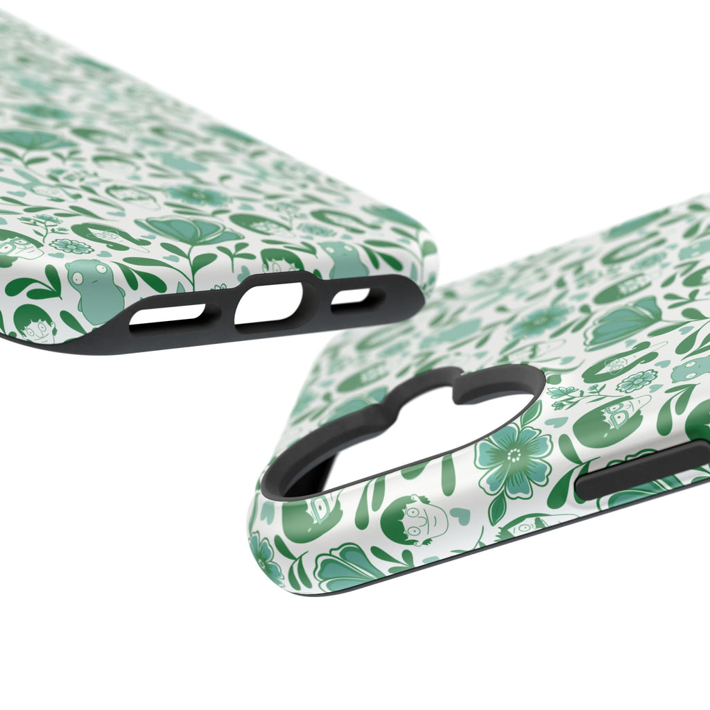 Belcher's Fine China iPhone Case V1 Green – Magnetic Impact-Resistant