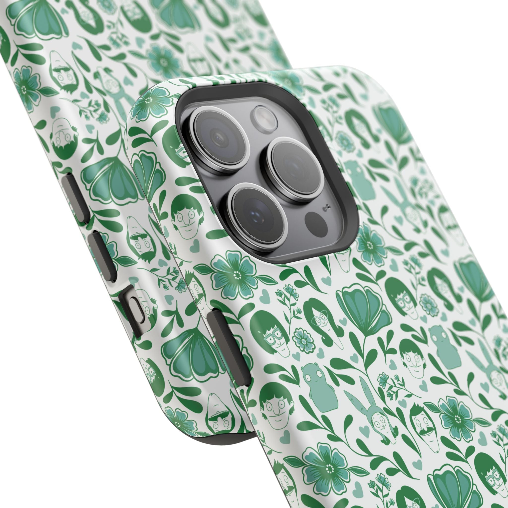 Belcher's Fine China iPhone Case V1 Green – Magnetic Impact-Resistant