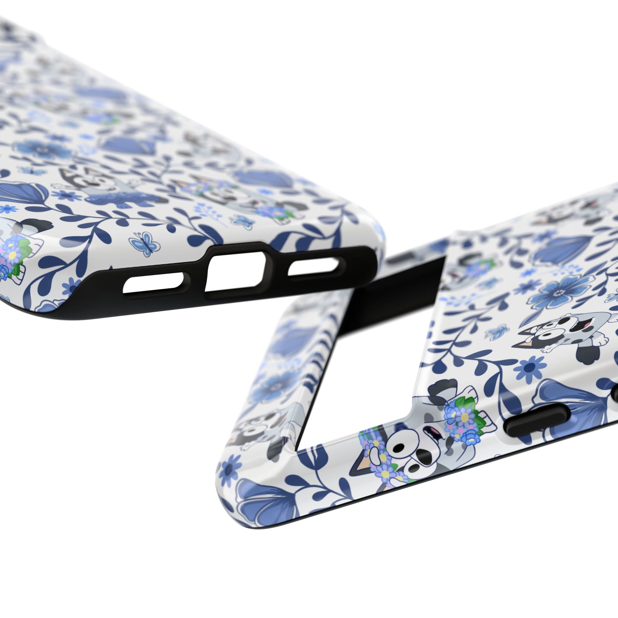 Cute Dog-Themed Phone Case, Floral Phone Cover, Gift for Dog Lovers, Pet Owner Accessories, Trendy Mobile Cases