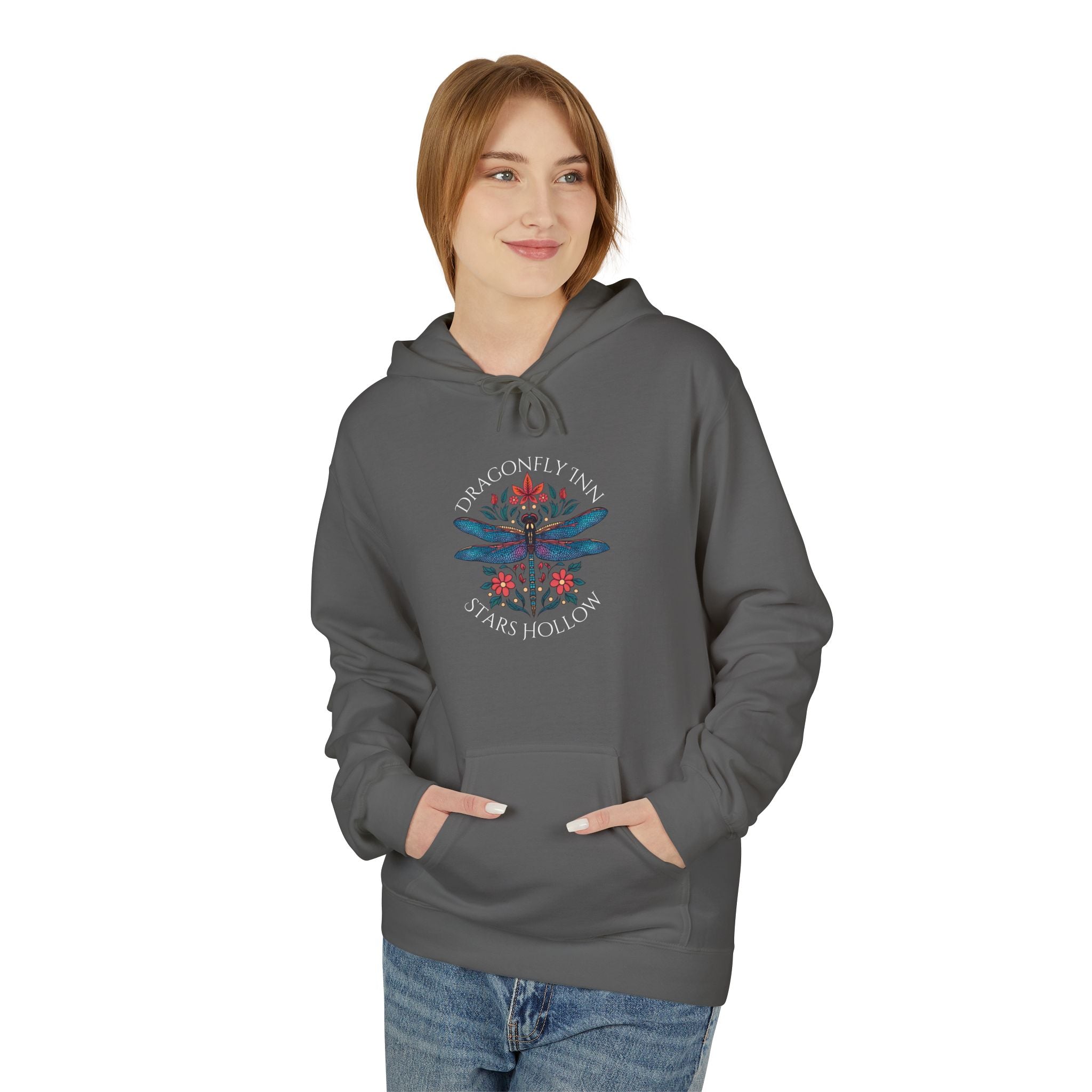 Dragonfly Inn Inspired Hoodie, Cozy Fleece Sweatshirt, Casual Jacket, Outdoor Apparel, Unisex