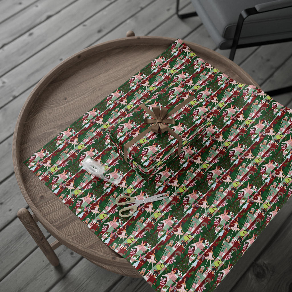 Belcher's Nutcracker Plaid Gift Wrap