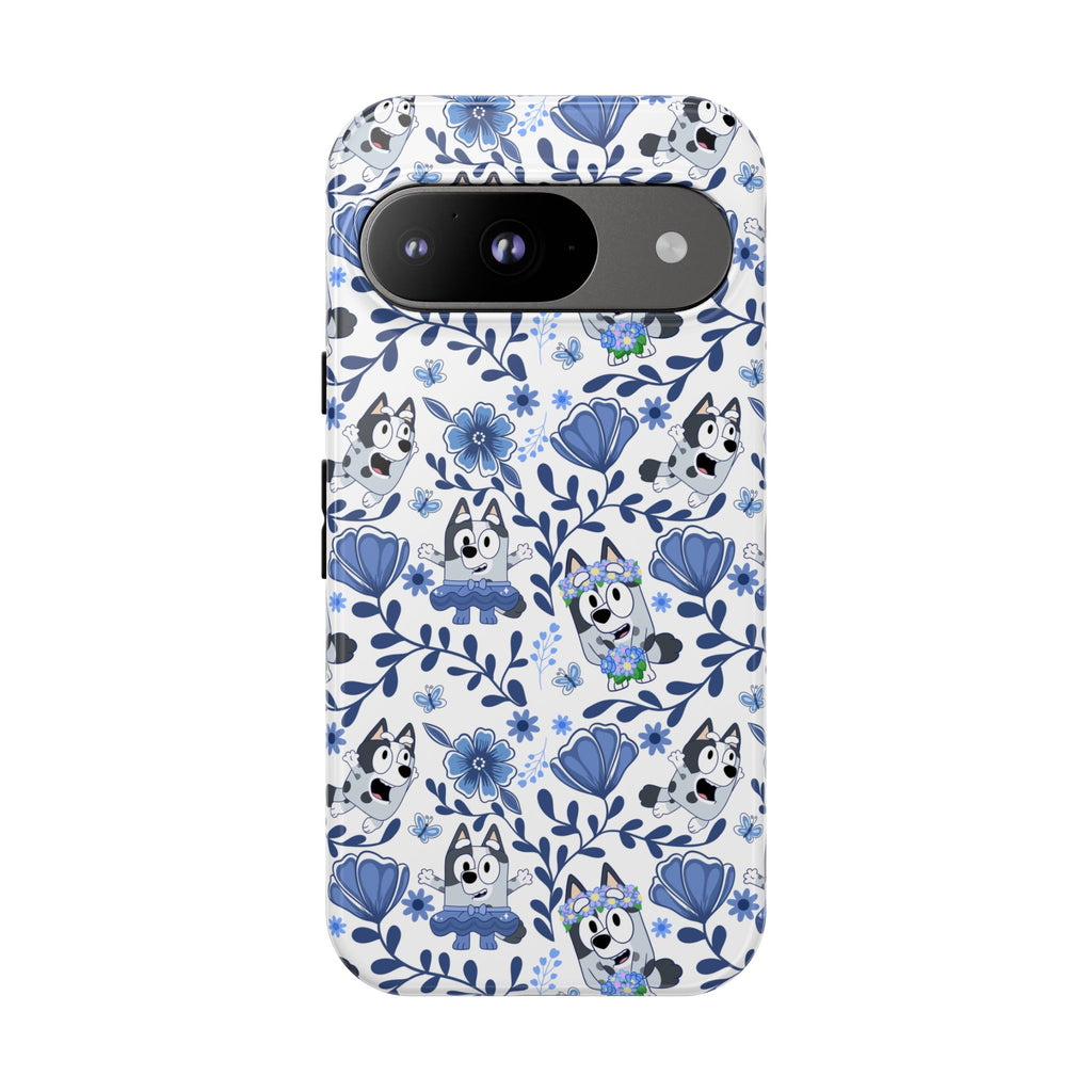 Cute Dog-Themed Phone Case, Floral Phone Cover, Gift for Dog Lovers, Pet Owner Accessories, Trendy Mobile Cases