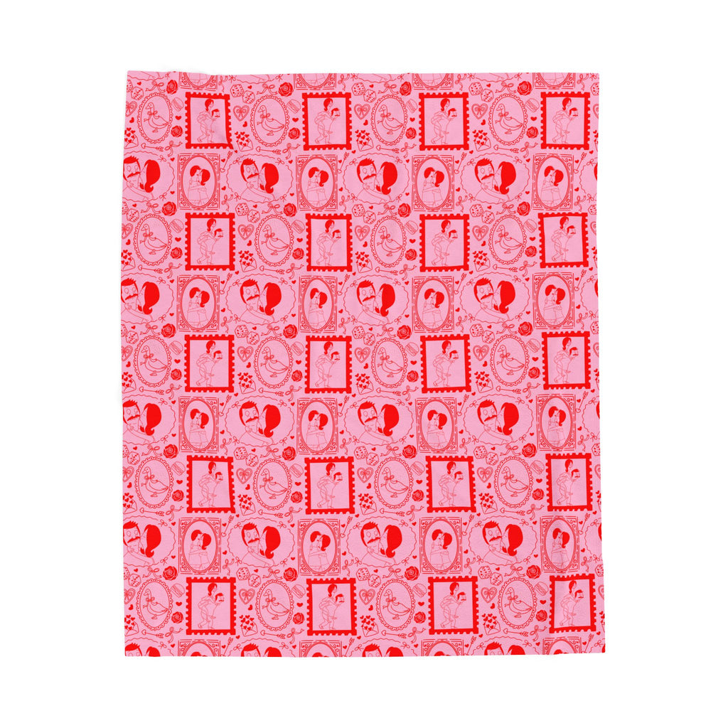 Copy of Bob's Burgers Inspired Valentine's Velveteen Plush Blanket-Pink