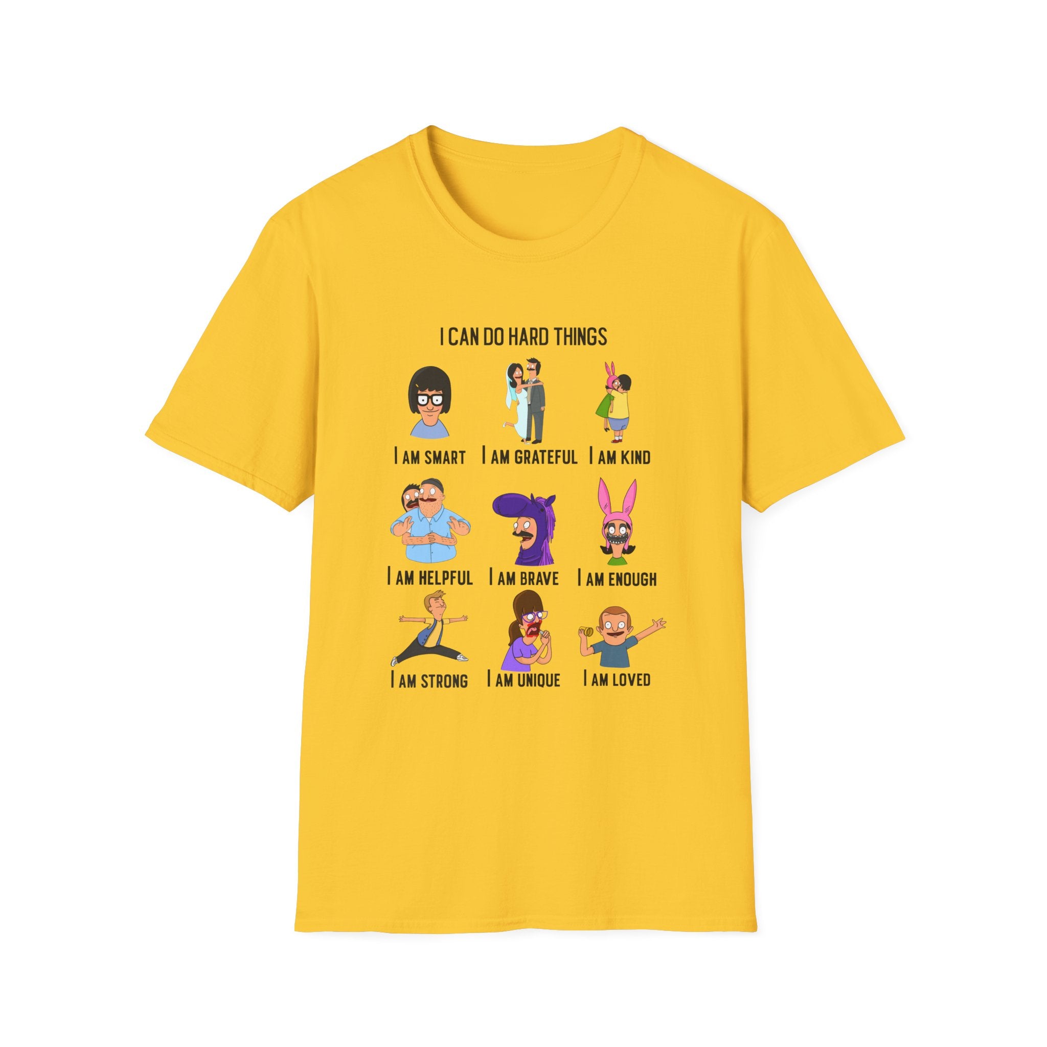 Bob's Burgers Inspired I Can Do Hard Things Unisex Softstyle T-Shirt