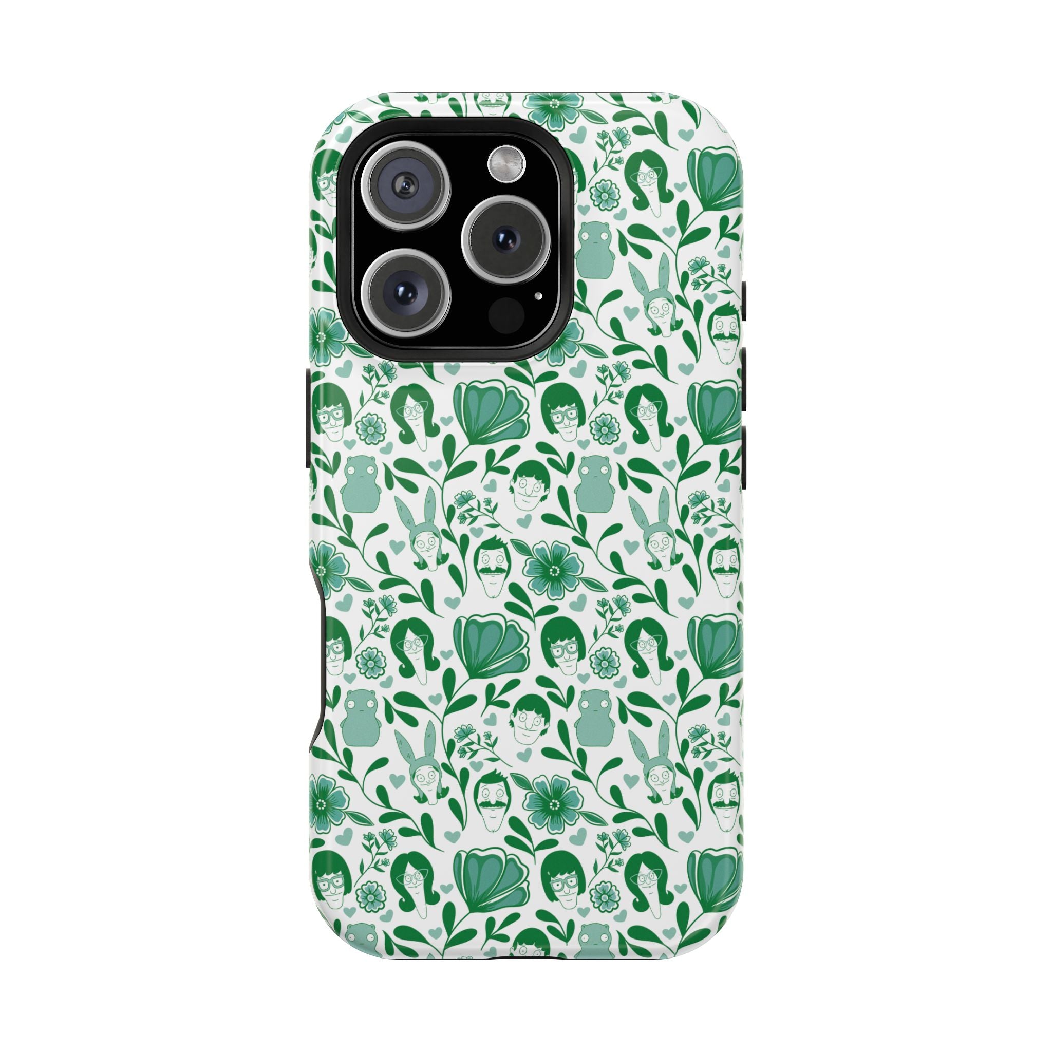 Belcher's Fine China iPhone Case V1 Green – Magnetic Impact-Resistant