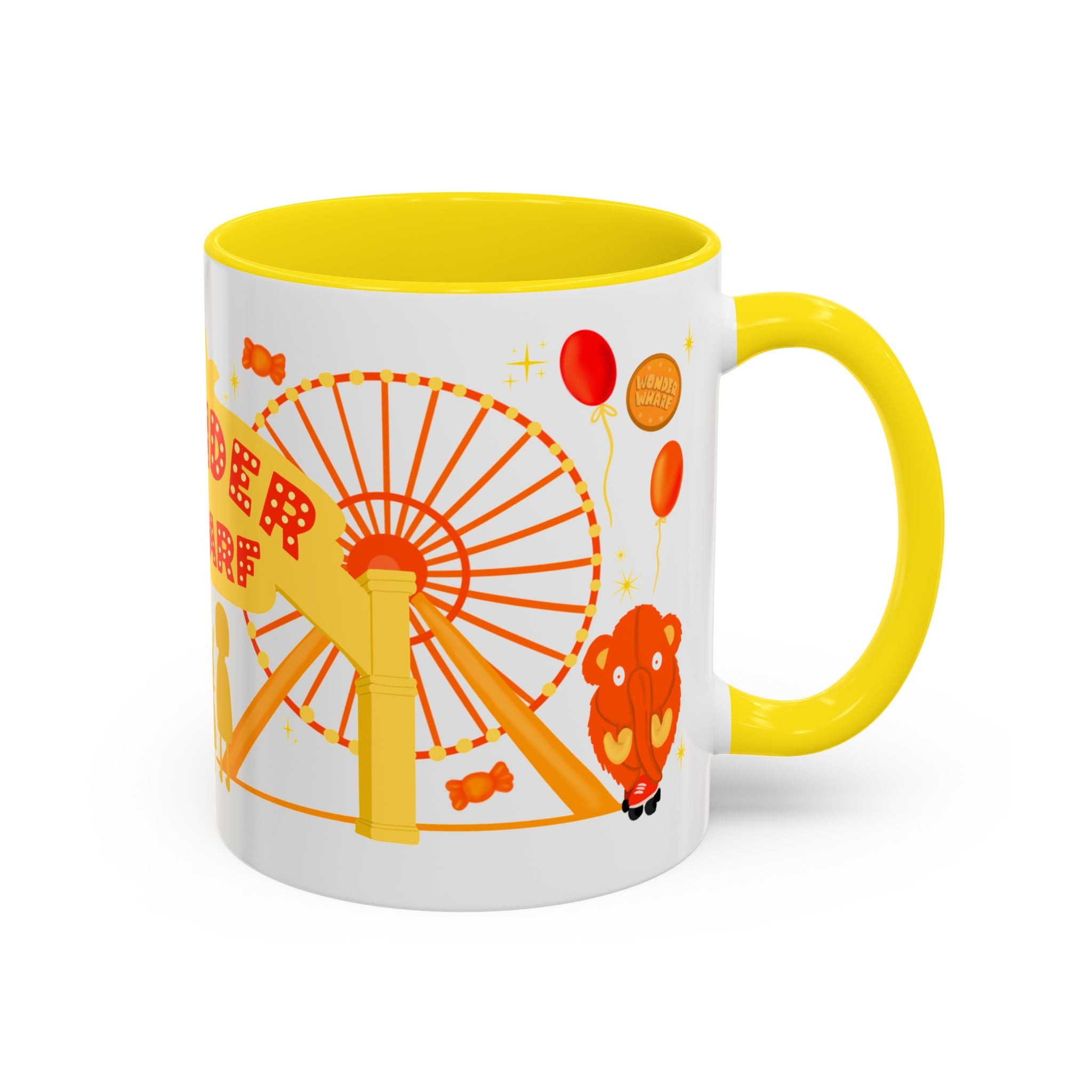 Wonder Wharf Accent Coffee Mug (11, 15oz) (RED VERSION)