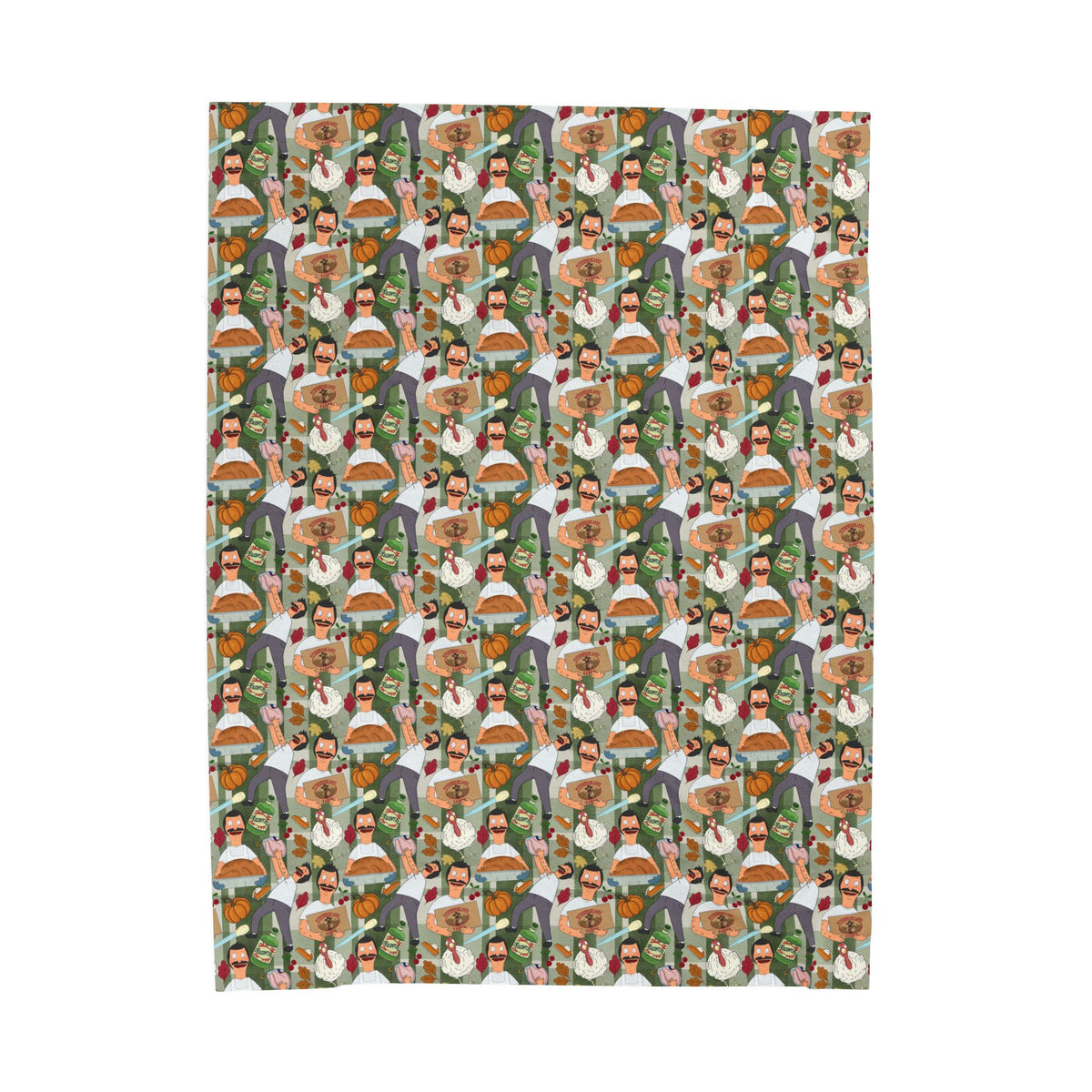 Plaid Thanksgiving with Bob Cozy Plush Blanket