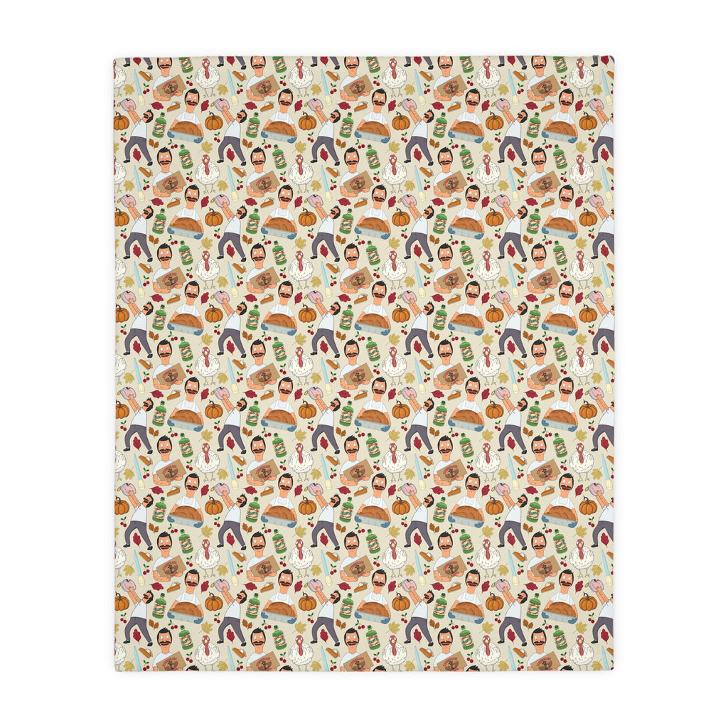 Original Thanksgiving Bob Velveteen Blanket (Double Side Print)