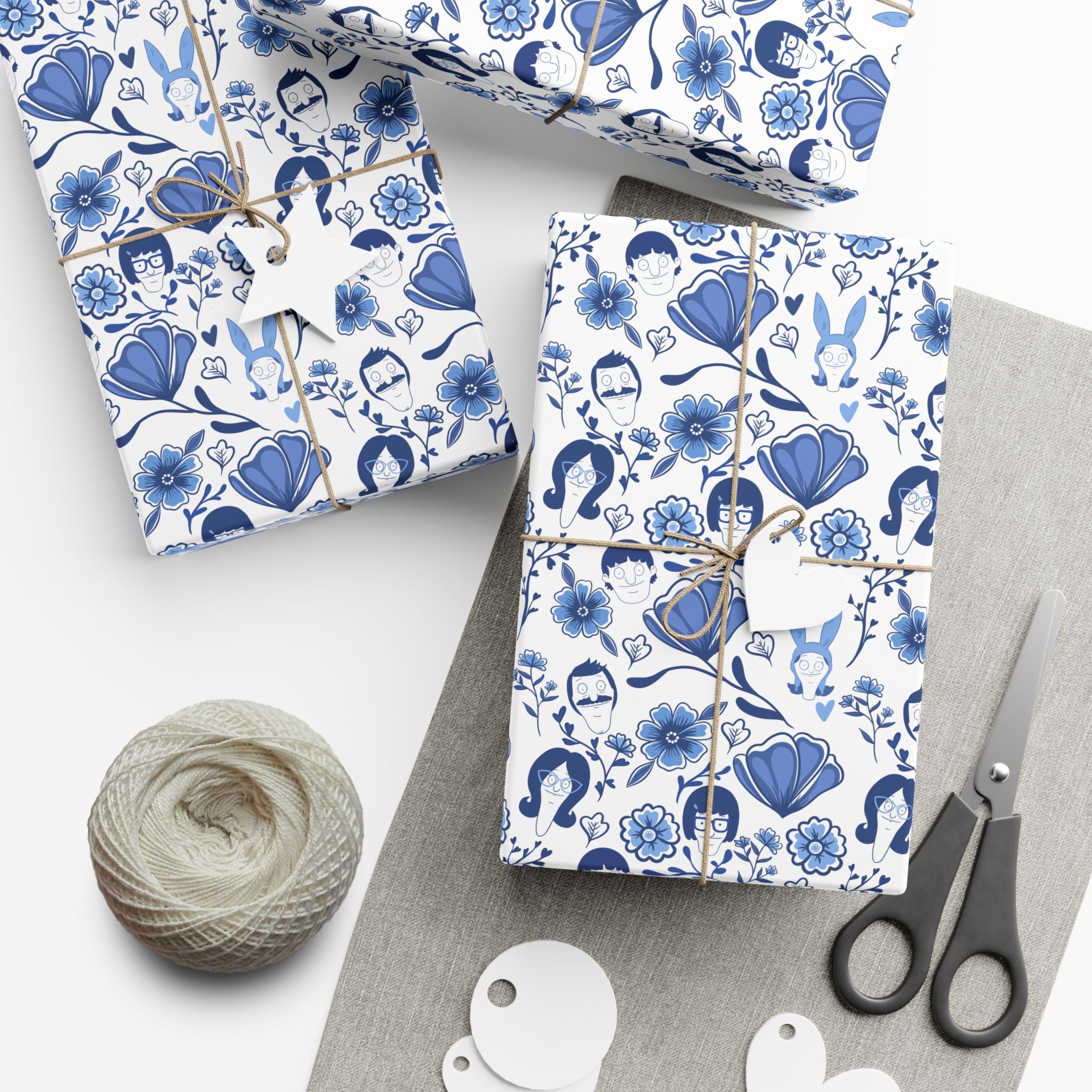 Bob's Burgers Inspired Fine China Floral Gift Wrap