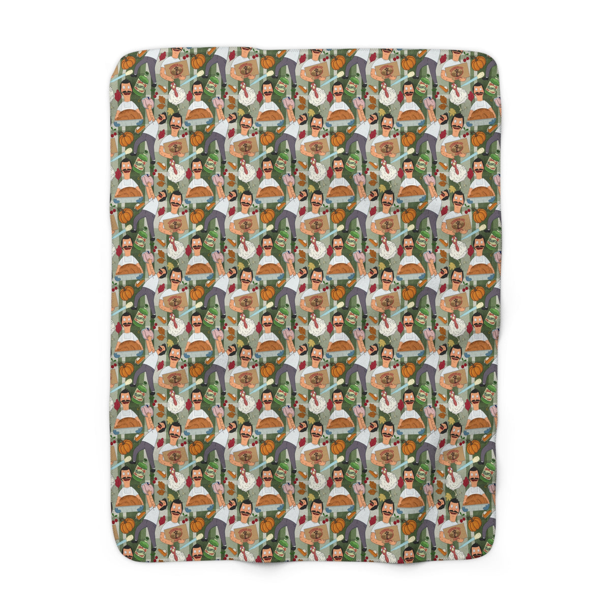 Plaid Thanksgiving Bob Sherpa Fleece Blanket