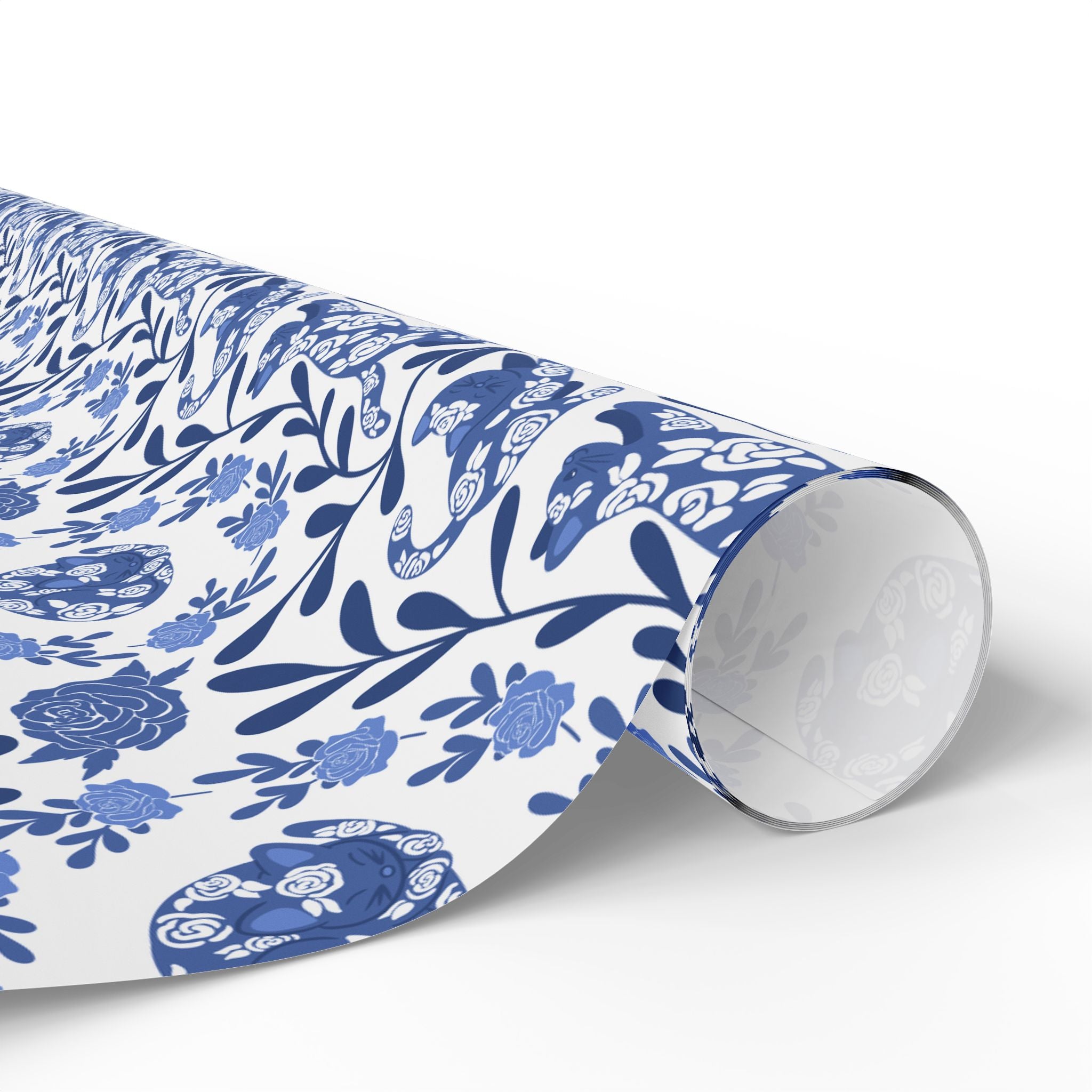 Floral Kitty Fine China Gift Wrap