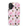 Bob's Burgers inspired Phone Case — Floral Pattern with Character Faces iPhone, Samsung, Google Phones