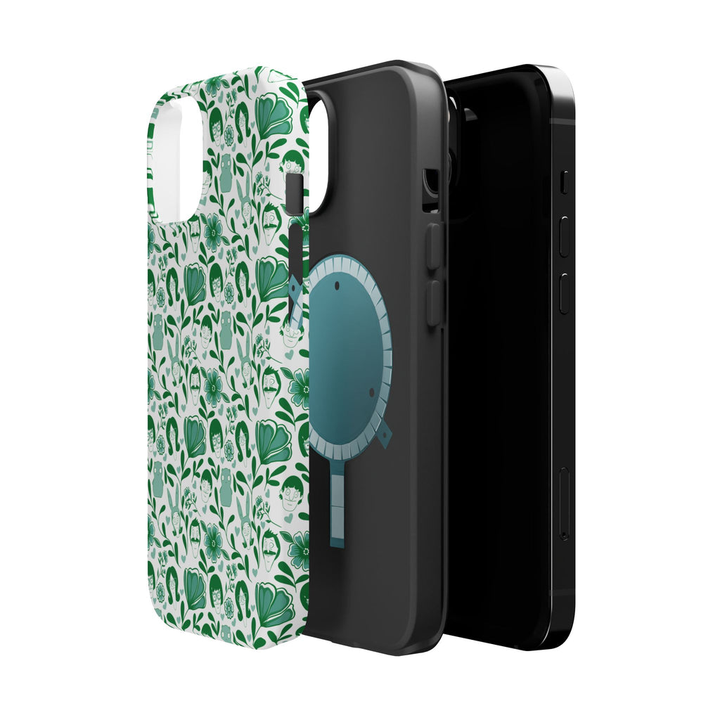 Belcher's Fine China iPhone Case V1 Green – Magnetic Impact-Resistant