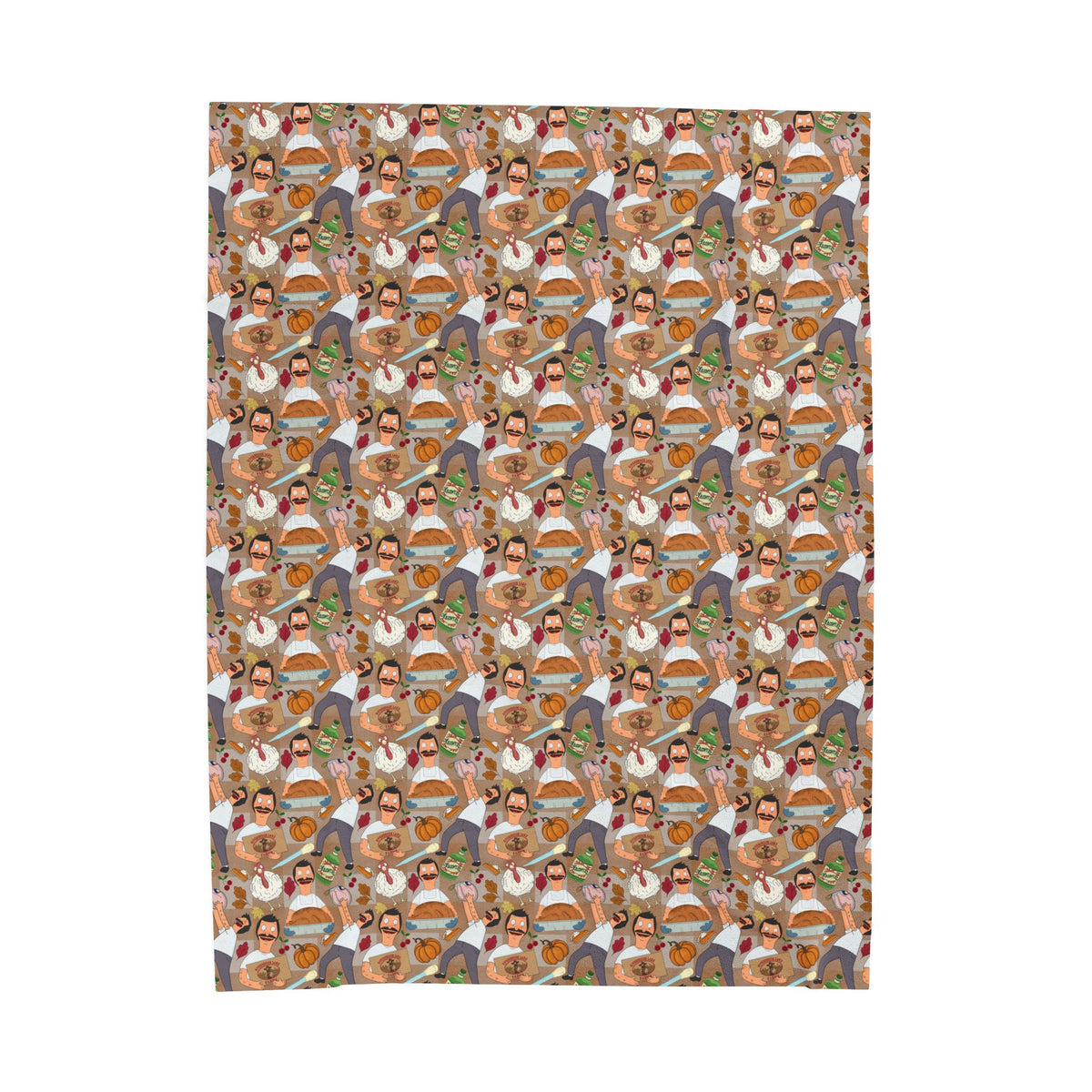 Gingham Thanksgiving with Bob Cozy Plush Blanket