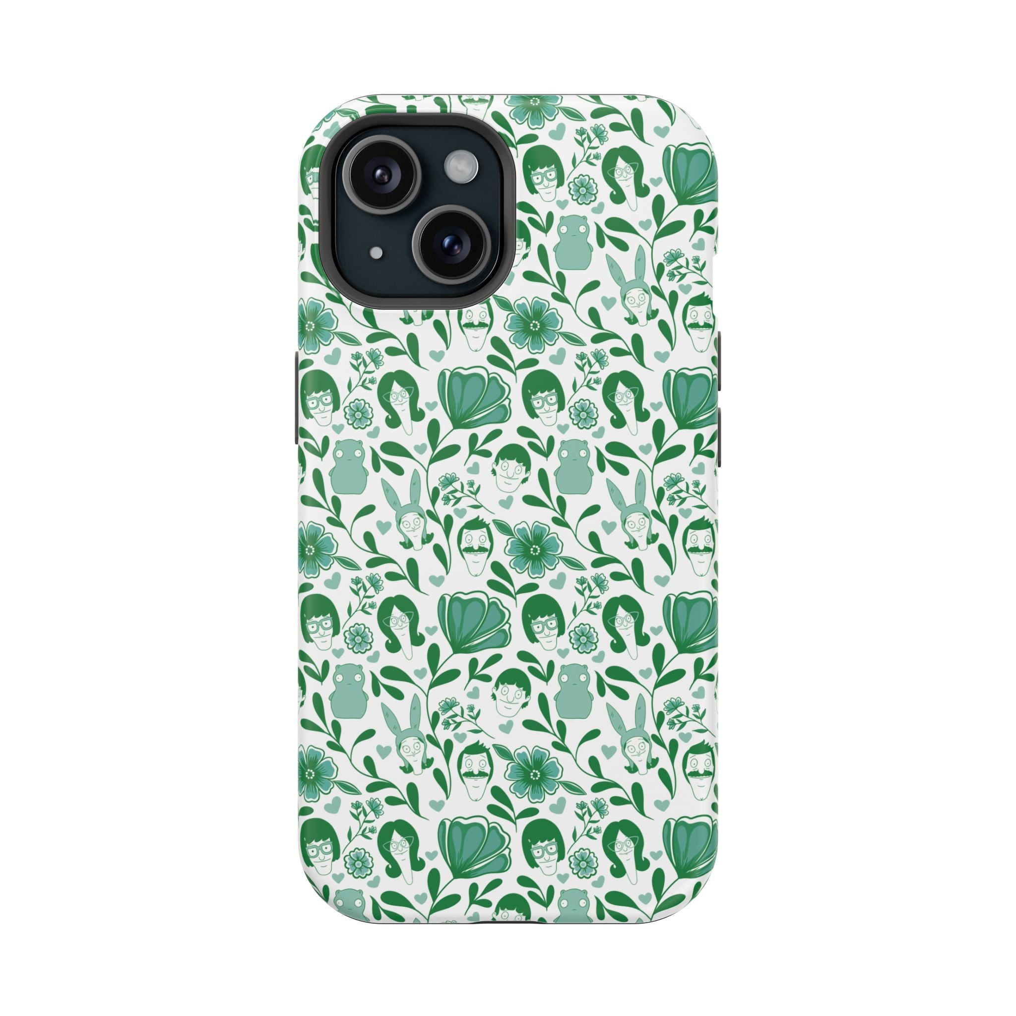 Belcher's Fine China iPhone Case V1 Green – Magnetic Impact-Resistant