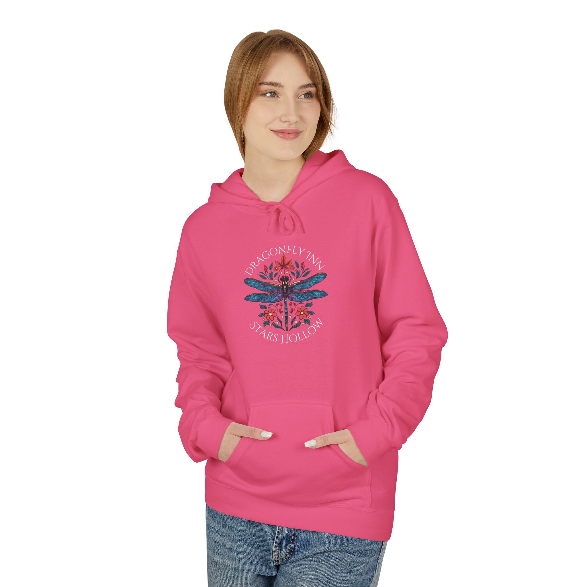 Dragonfly Inn Inspired Hoodie, Cozy Fleece Sweatshirt, Casual Jacket, Outdoor Apparel, Unisex