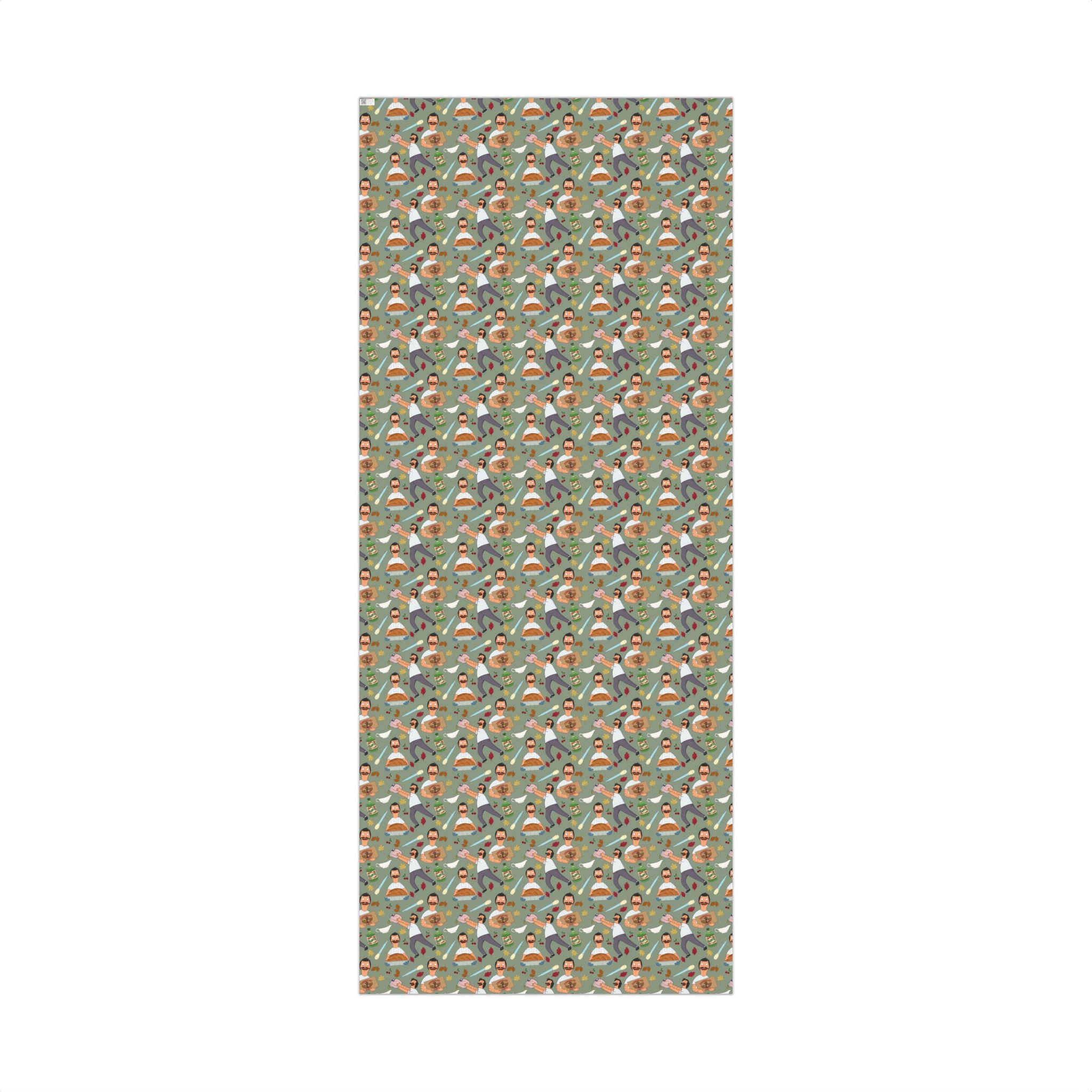 Bob's Burgers Inspired Gift Wrap Paper — Quirky Thanksgiving Bob Pattern