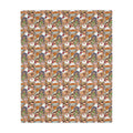 Gingham Thanksgiving Bob Velveteen Blanket (Double Side Print)