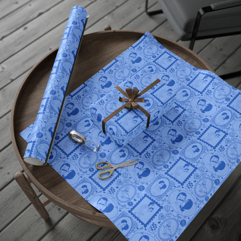 Belcher's Blue Valentine's Gift Wrap