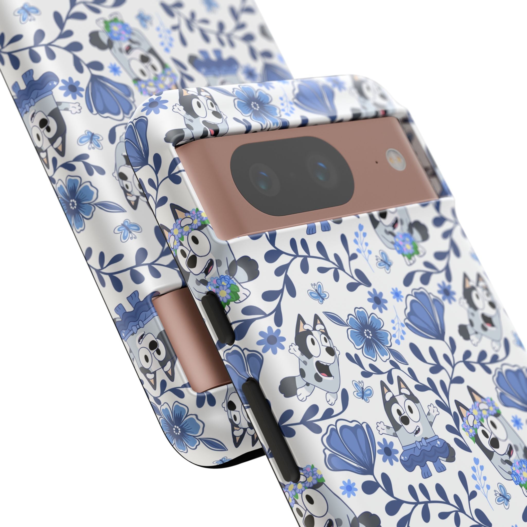 Cute Dog-Themed Phone Case, Floral Phone Cover, Gift for Dog Lovers, Pet Owner Accessories, Trendy Mobile Cases