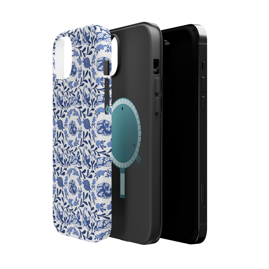 Floral Kitty Fine China iPhone Case  – Magnetic Impact-Resistant