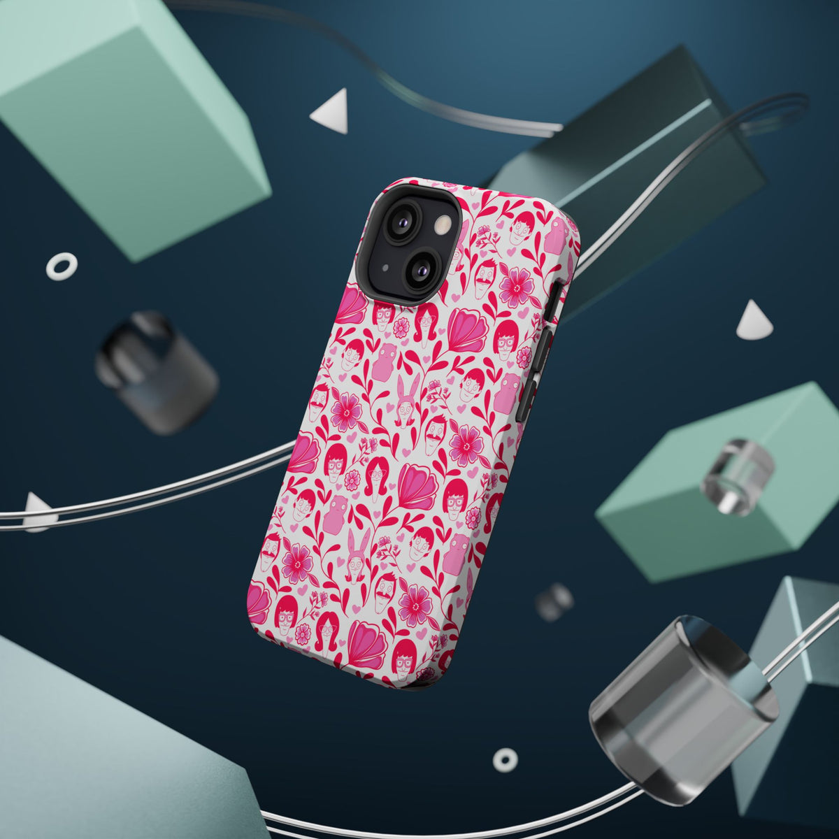Belcher's Fine China iPhone Case V1 Pink – Magnetic Impact-Resistant