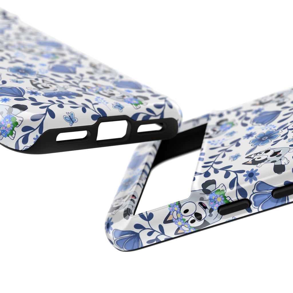 Cute Dog-Themed Phone Case, Floral Phone Cover, Gift for Dog Lovers, Pet Owner Accessories, Trendy Mobile Cases