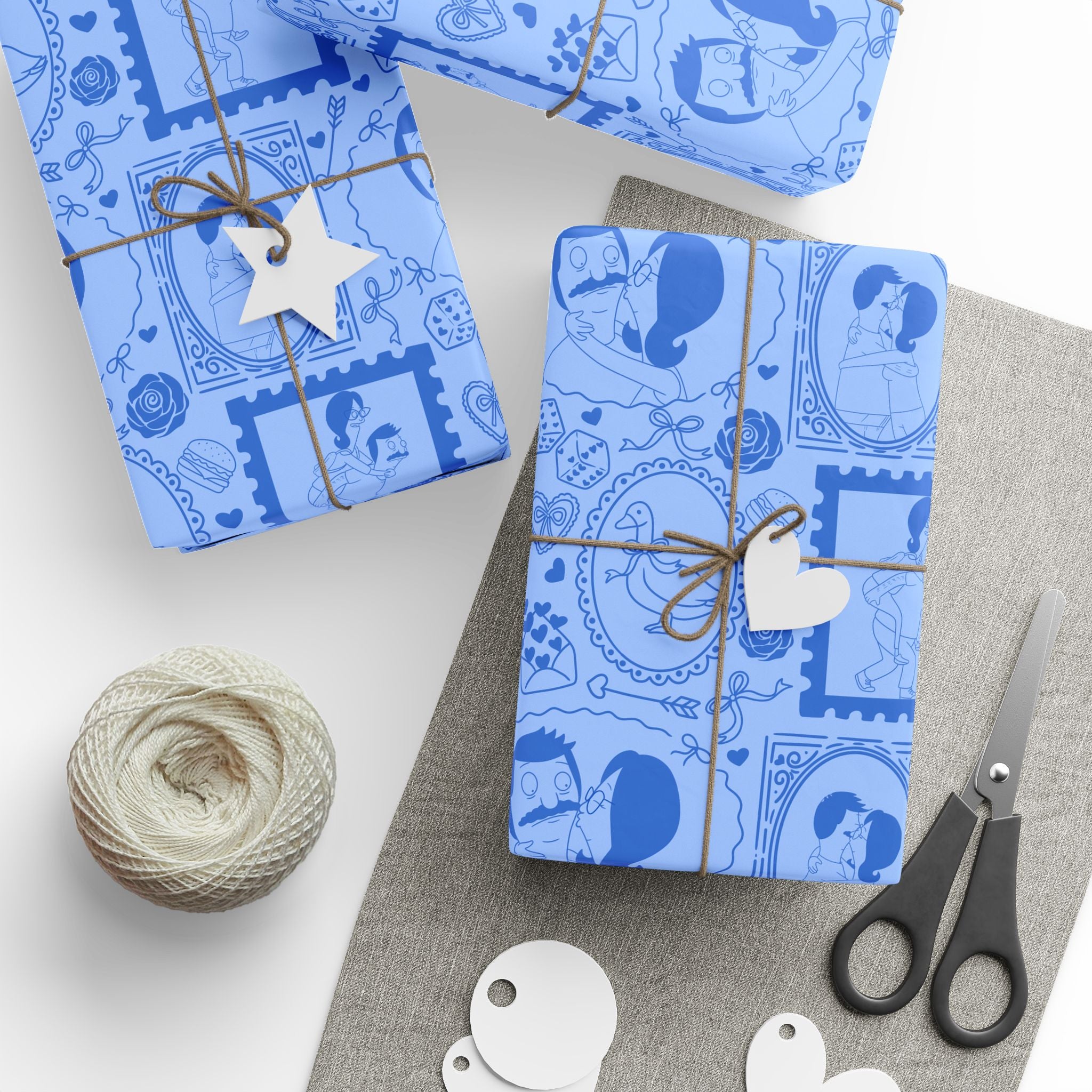 Belcher's Blue Valentine's Gift Wrap