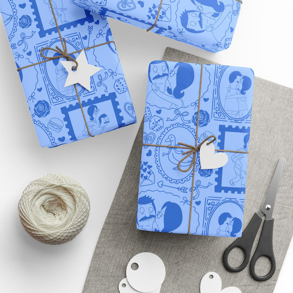 Belcher's Blue Valentine's Gift Wrap