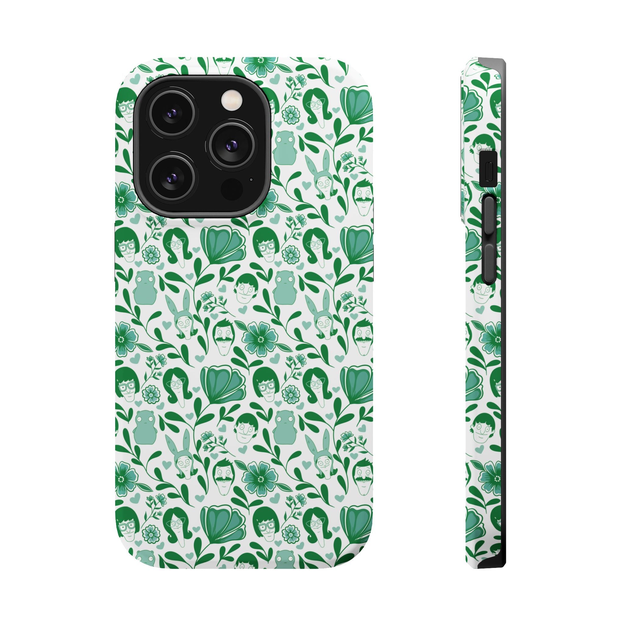 Belcher's Fine China iPhone Case V1 Green – Magnetic Impact-Resistant