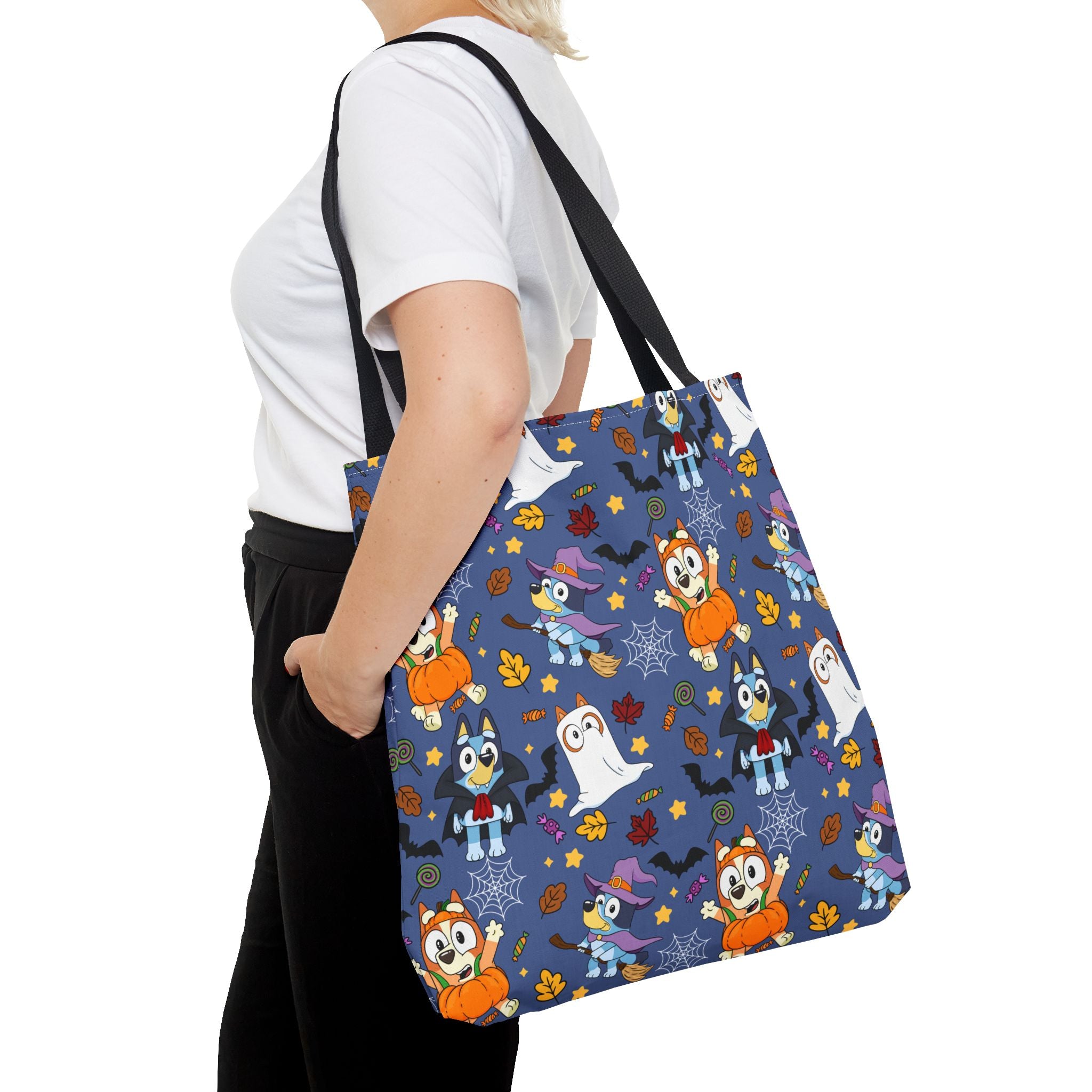 Blue Dog and Fam Trick or Treat Tote Bag