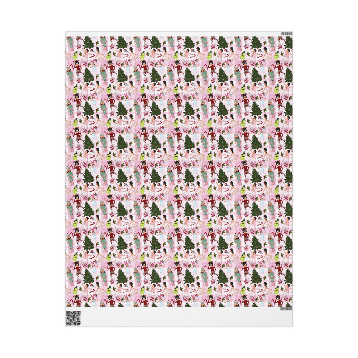 Belcher's Nutcracker Pink Plaid Gift Wrap