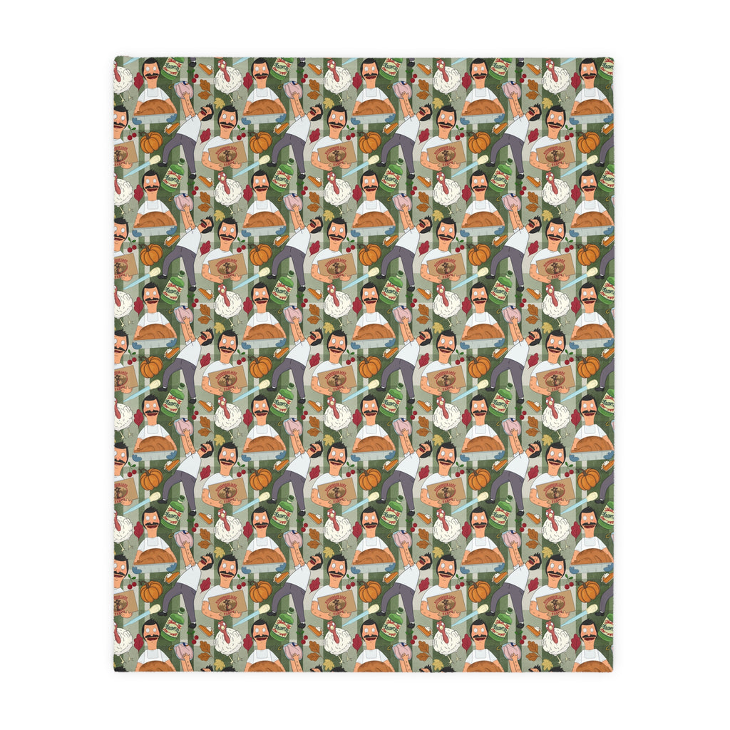 Plaid Thanksgiving Bob Velveteen Blanket (Double Side Print)