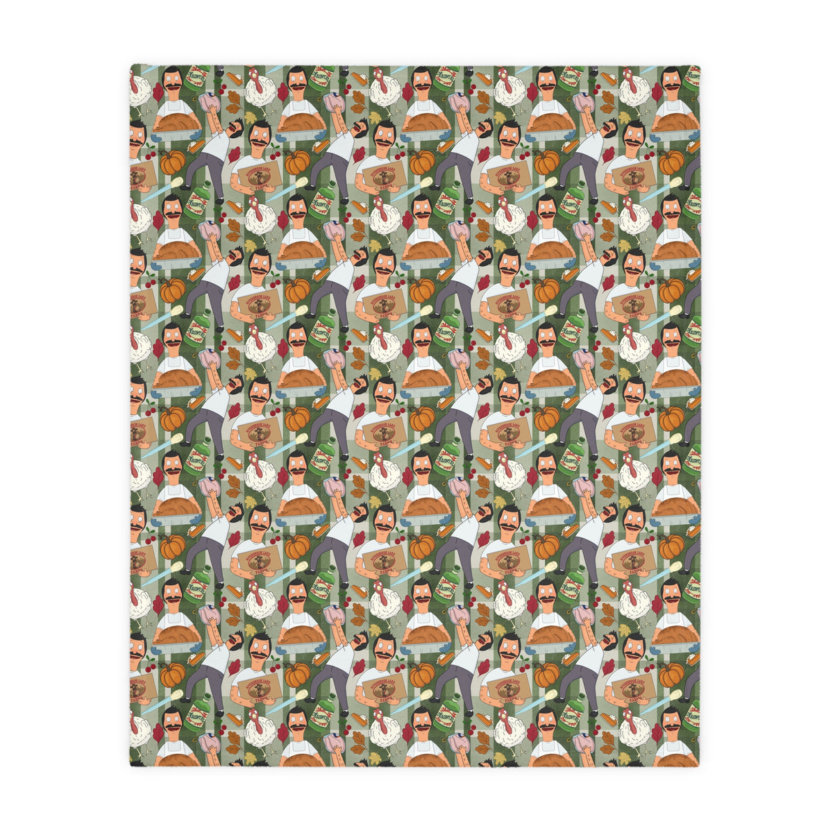Plaid Thanksgiving Bob Velveteen Blanket (Double Side Print)