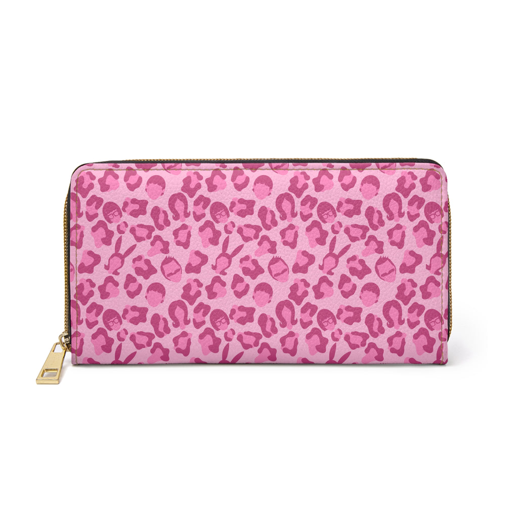 Belchers Pink Leopard Print Zipper Wallet