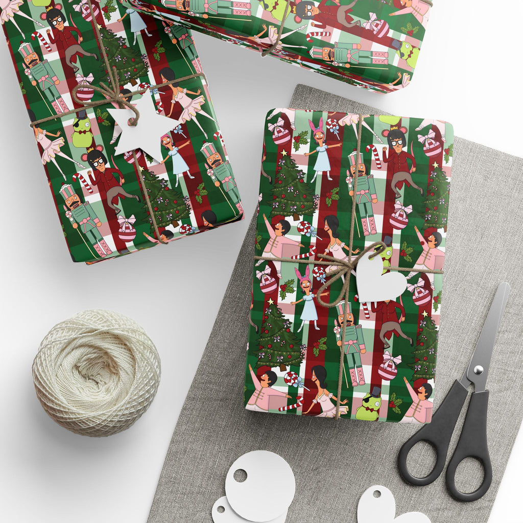 Belcher's Nutcracker Plaid Gift Wrap