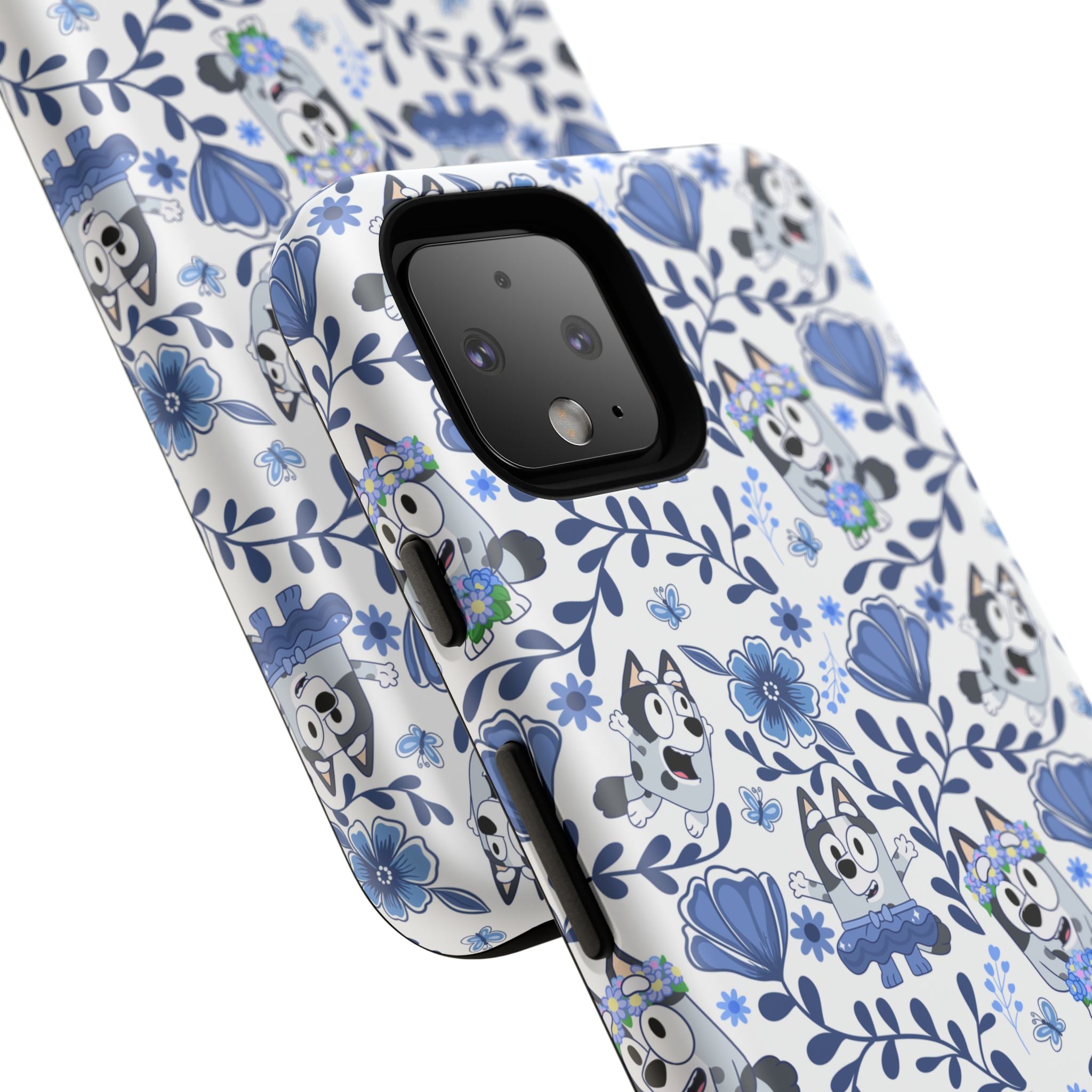Cute Dog-Themed Phone Case, Floral Phone Cover, Gift for Dog Lovers, Pet Owner Accessories, Trendy Mobile Cases