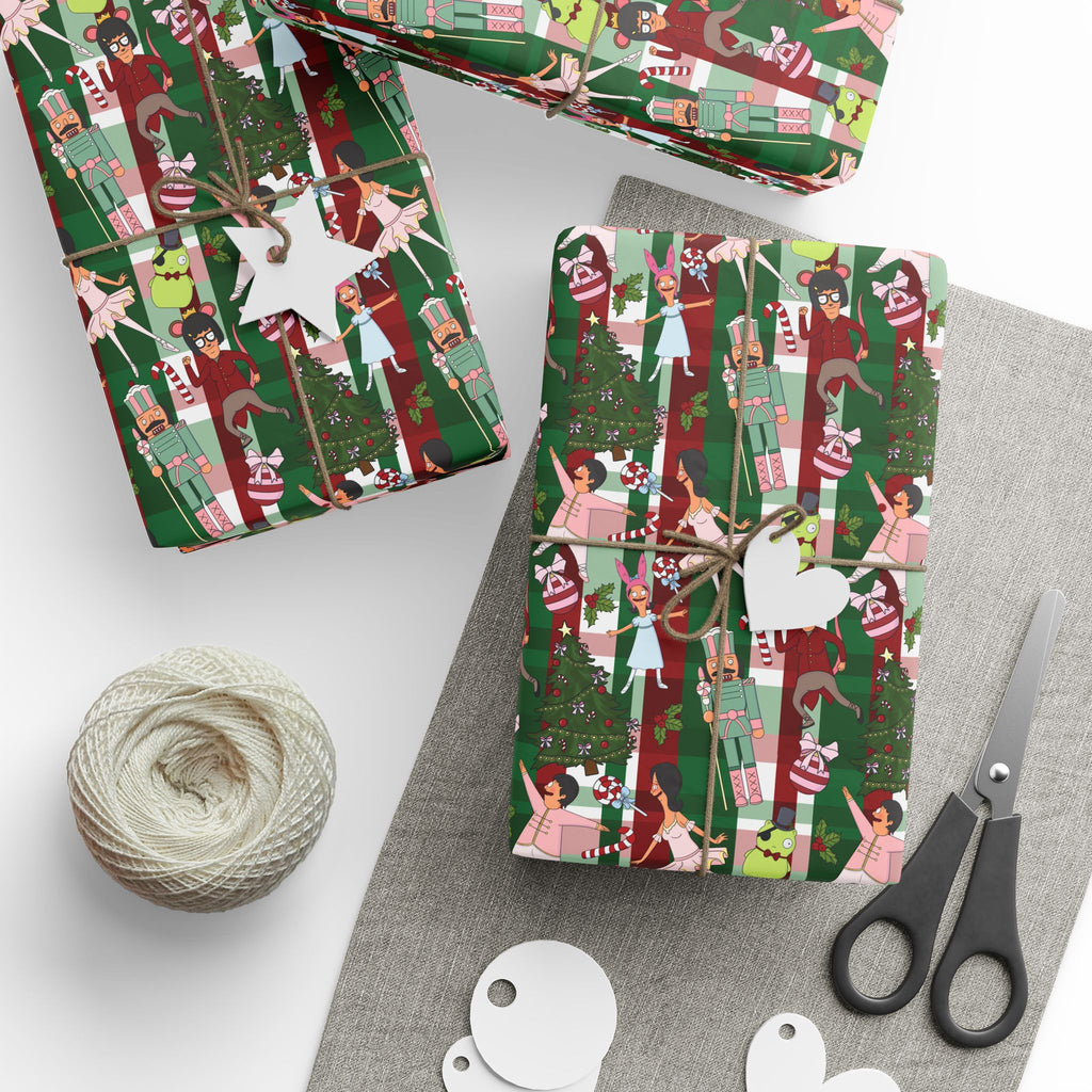 Belcher's Nutcracker Plaid Gift Wrap