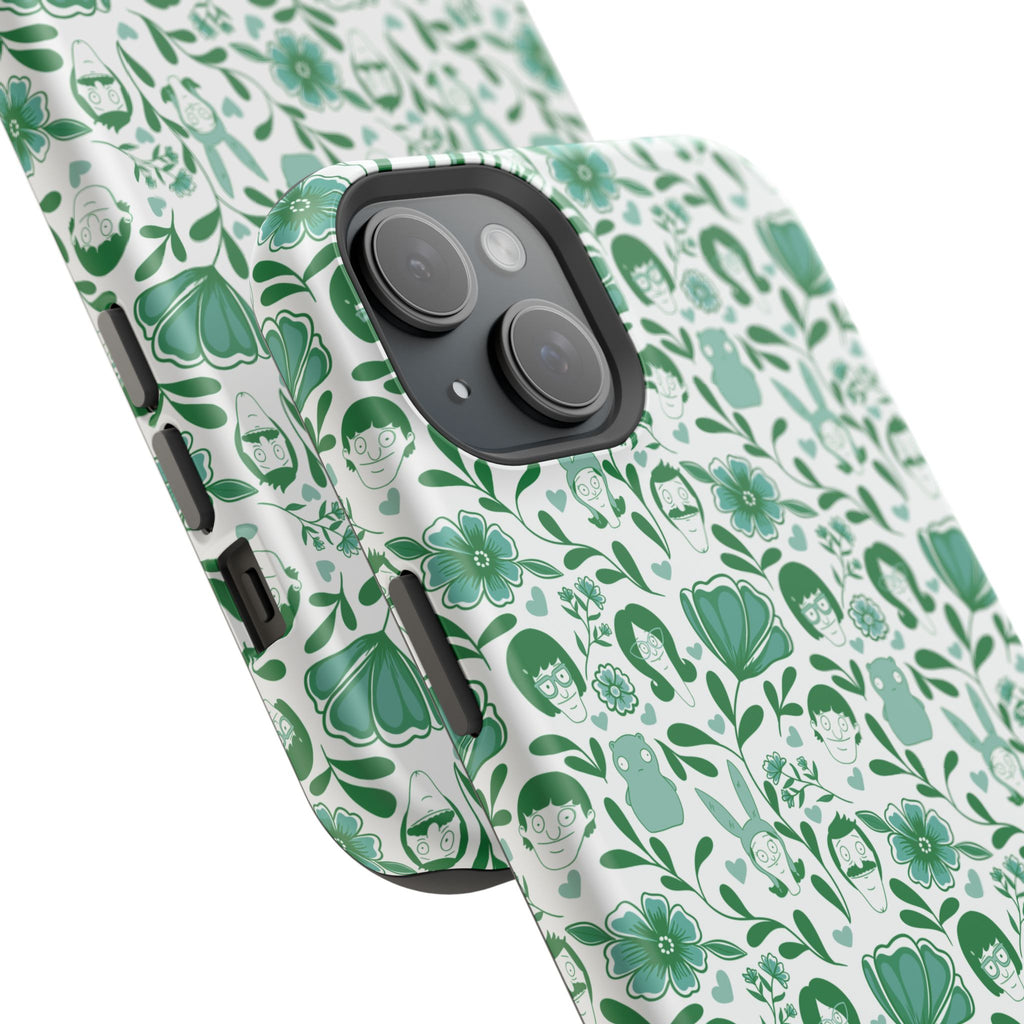 Belcher's Fine China iPhone Case V1 Green – Magnetic Impact-Resistant
