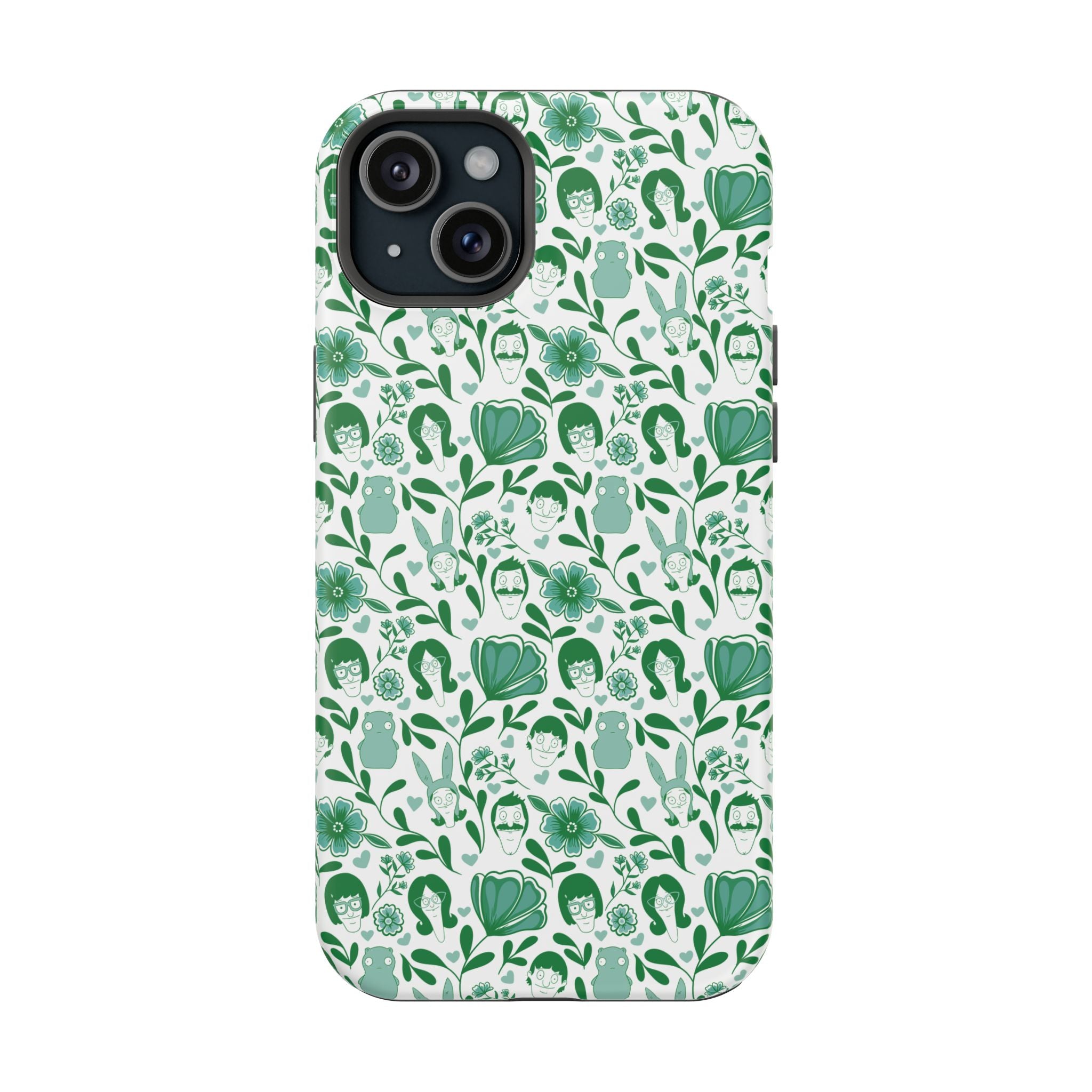 Belcher's Fine China iPhone Case V1 Green – Magnetic Impact-Resistant