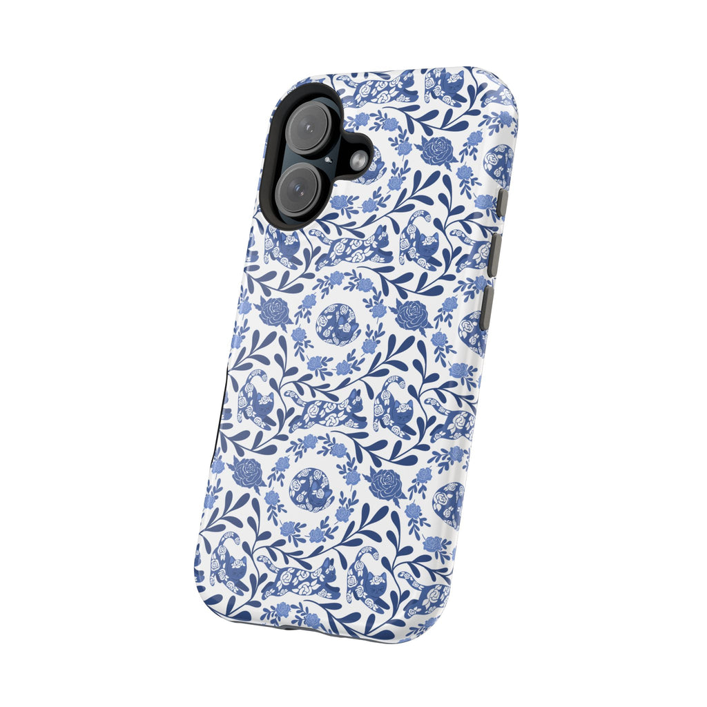Floral Kitty Fine China iPhone Case  – Magnetic Impact-Resistant