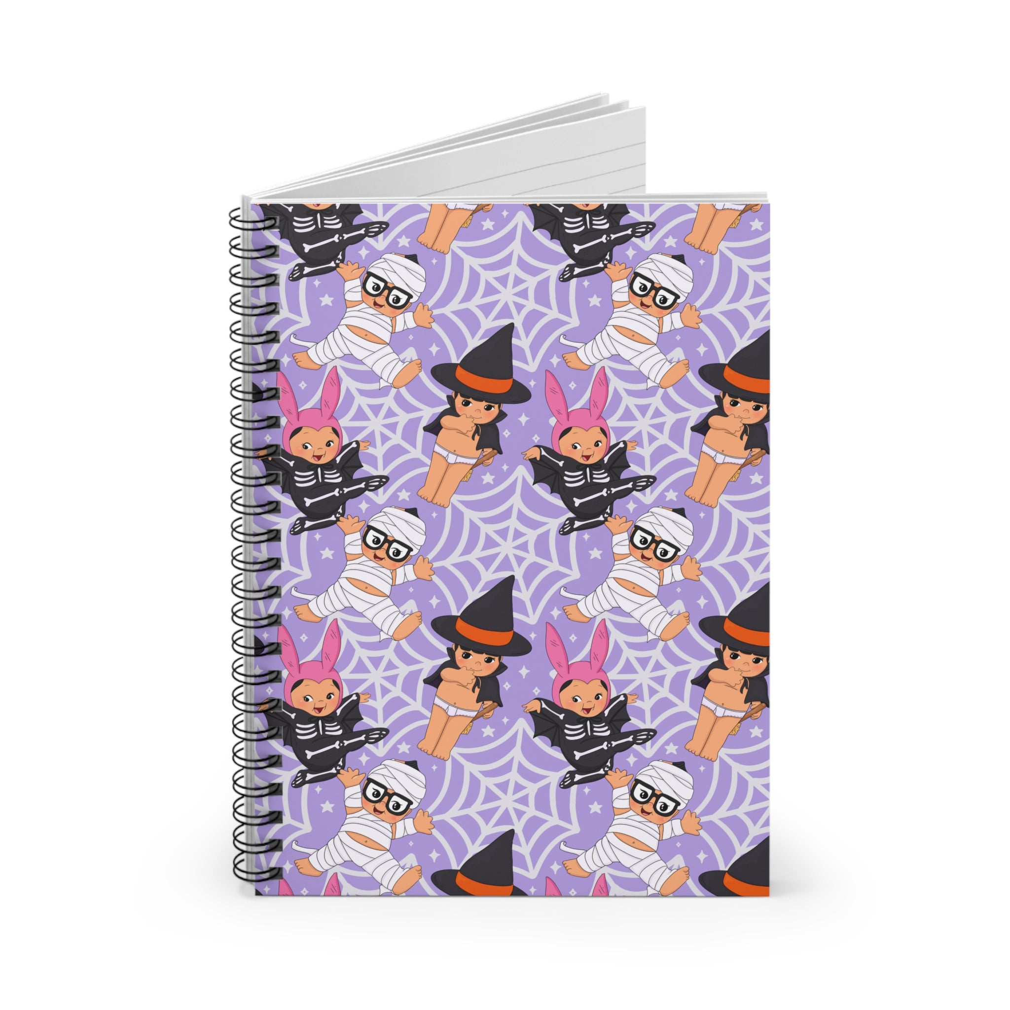 Halloween Belcher Babies Kewpie Inspired Ruled Spiral Notebook